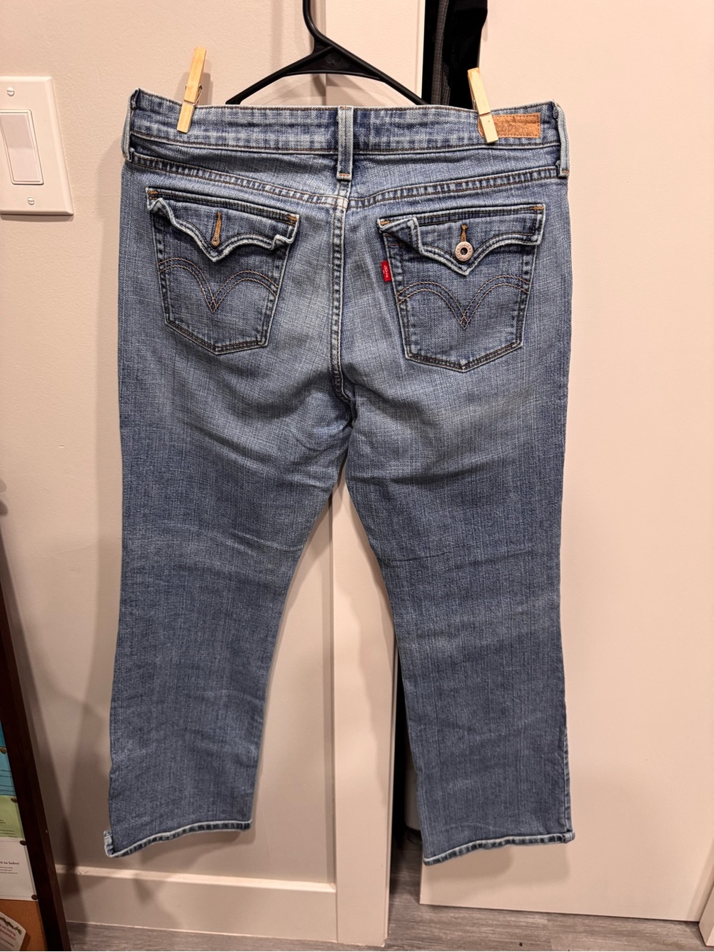 Levi's Women's Light Blue Boot Cut Jeans with Signature Back Pockets